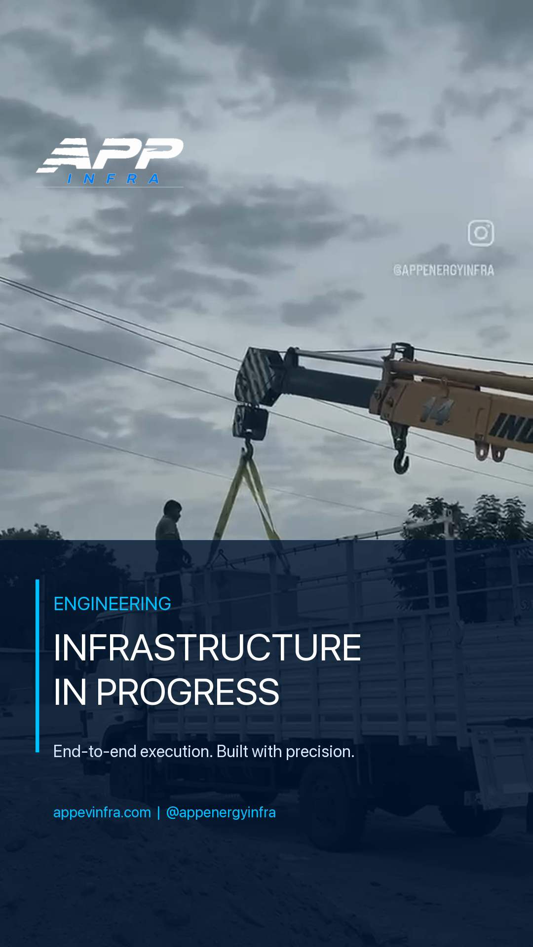 APP infra field reel cover showing infrastructure work in progress